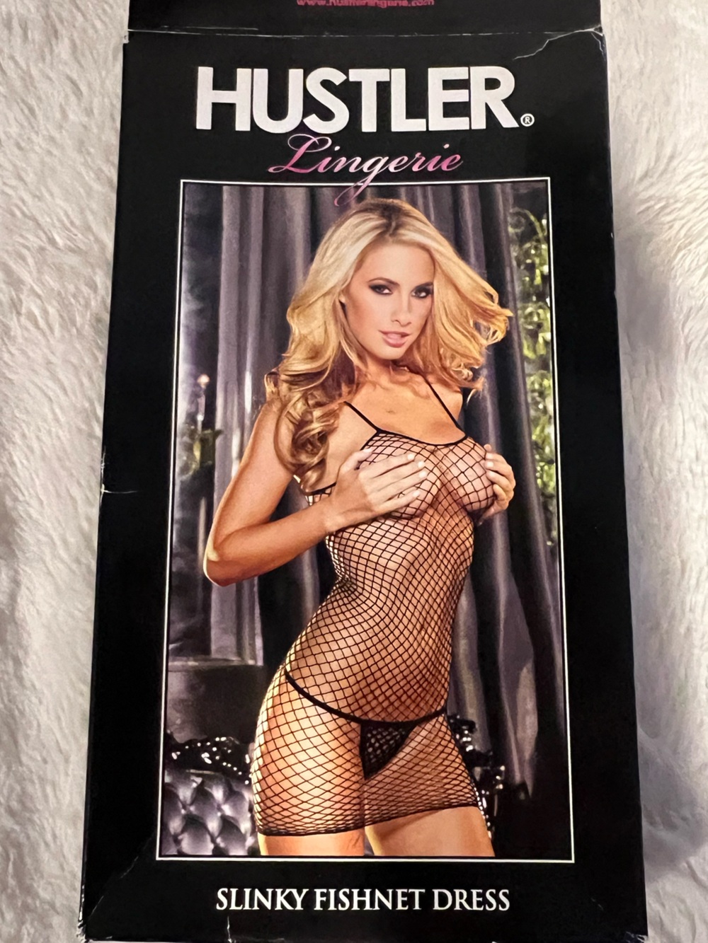 Hustler Hollywood Black Slinky Fishnet Dress